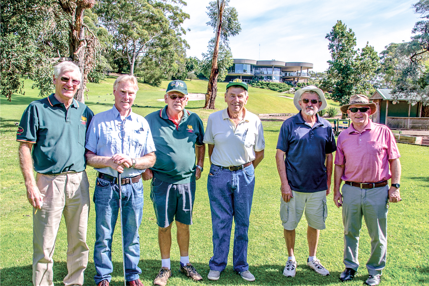 Golfers Alan, Bob, John, Kevin, Peter and Peter